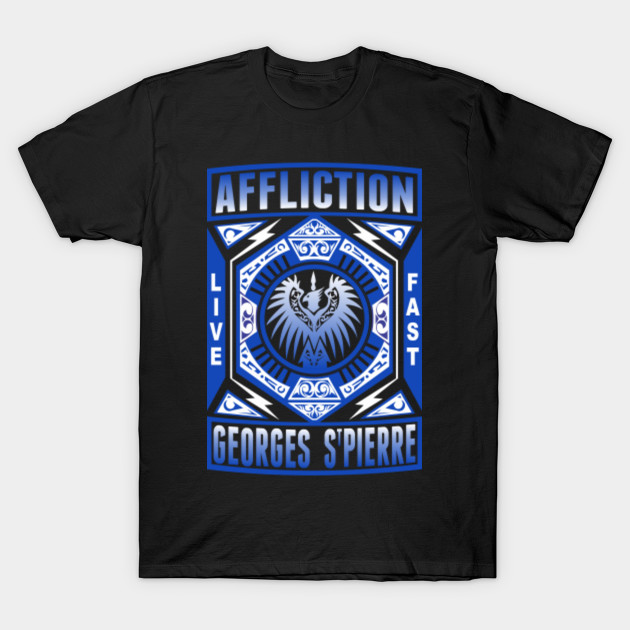 affliction george st pierre blue UFC MMA - Ufc - T-Shirt | TeePublic